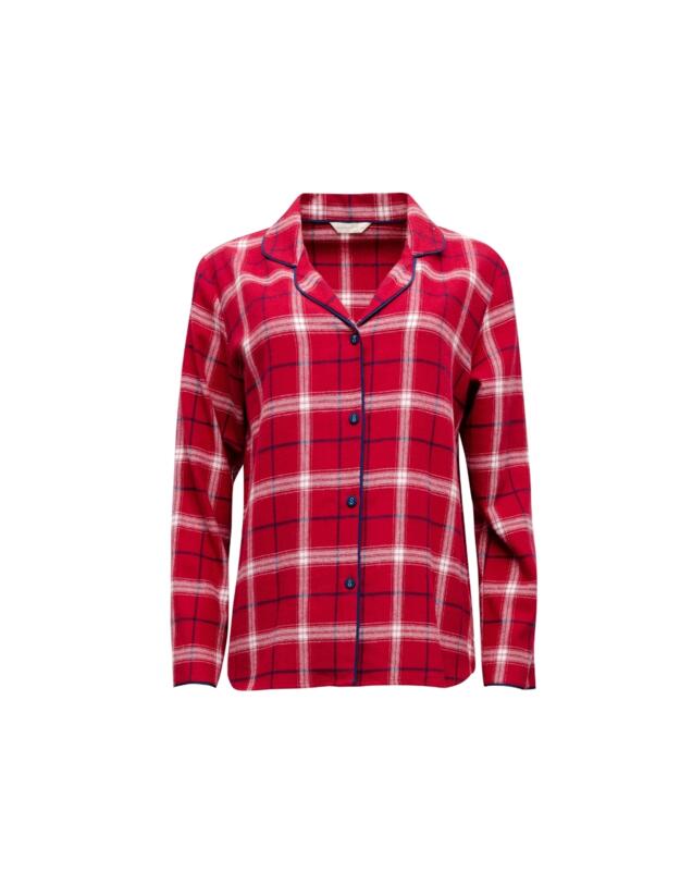 Cyberjammies Noel Pyjama Top Red Check