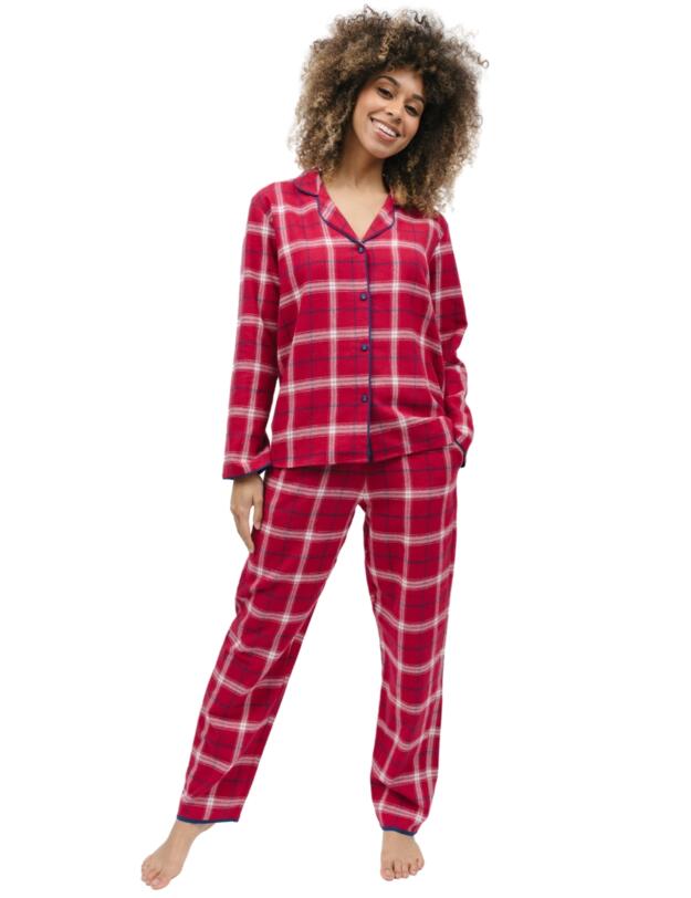 Cyberjammies Noel Pyjama Top Red Check