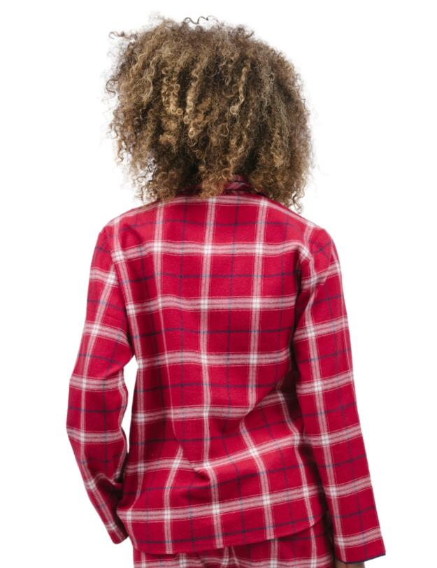 Cyberjammies Noel Pyjama Top Red Check