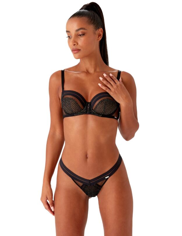 Gossard Contradiction Balcony Bra Black/Silver
