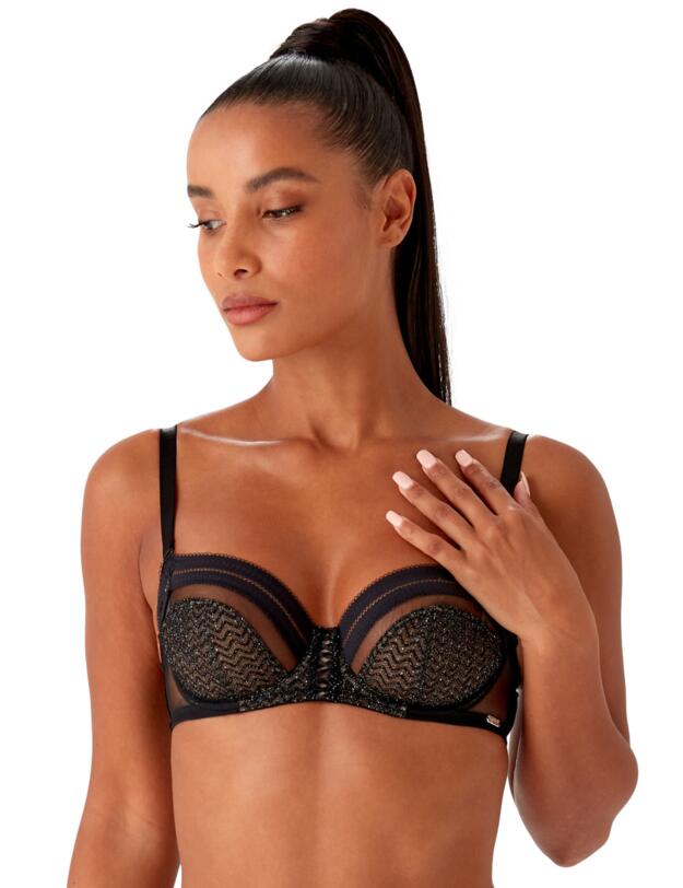 Gossard Contradiction Balcony Bra Black/Silver