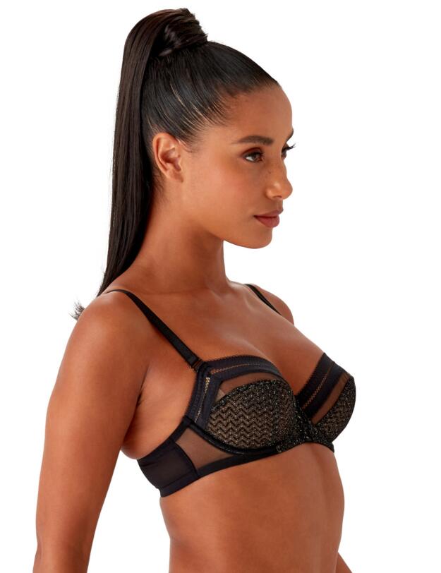 Gossard Contradiction Balcony Bra Black/Silver