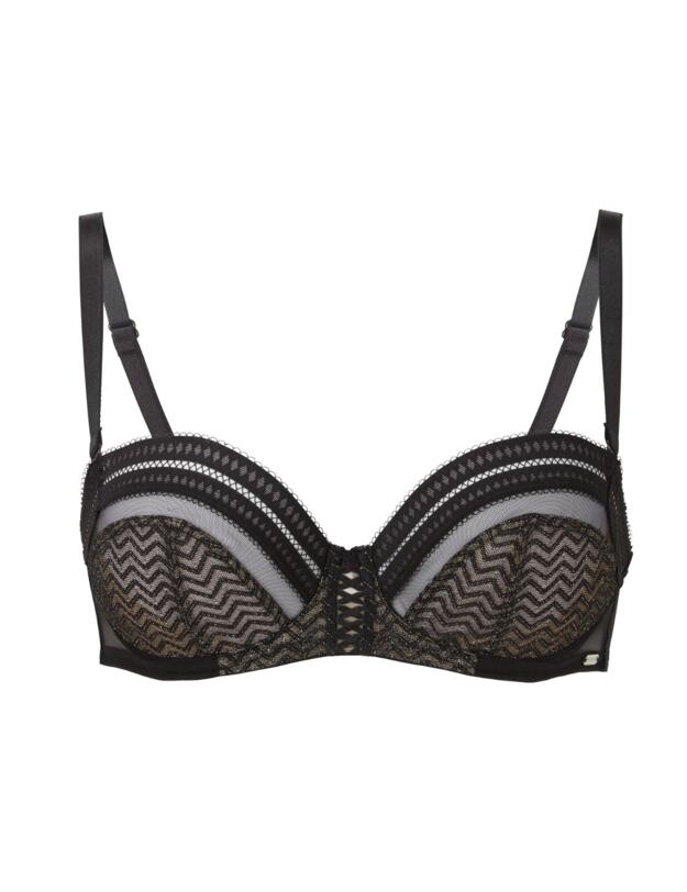 Gossard Contradiction Balcony Bra Black/Silver