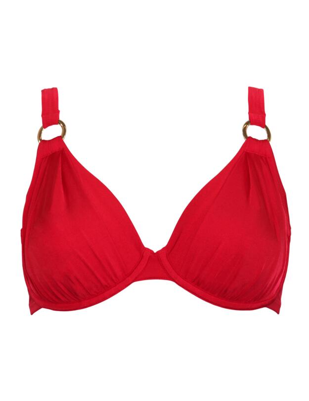 Pour Moi Samoa Non-Padded Underwired Bikini Top Red