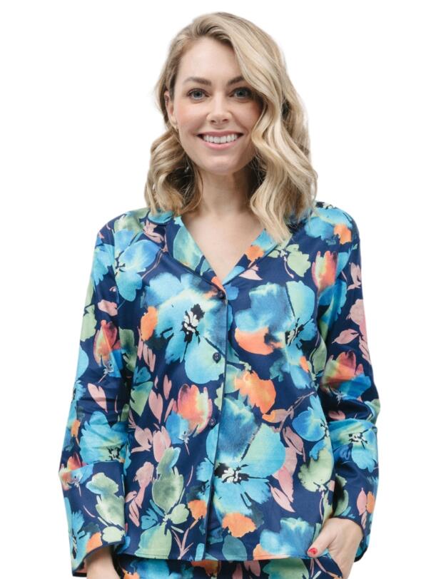 Cyberjammies Bea Pyjama Top Blue Floral