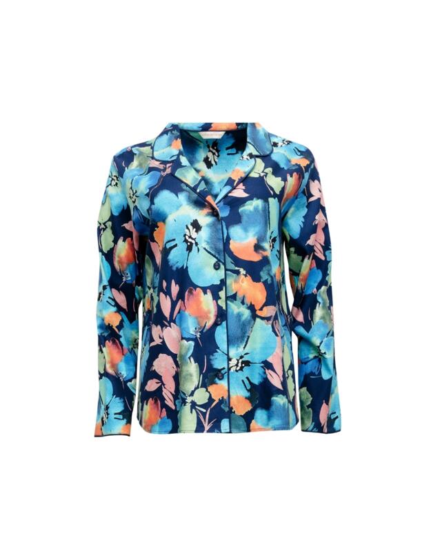 Cyberjammies Bea Pyjama Top Blue Floral