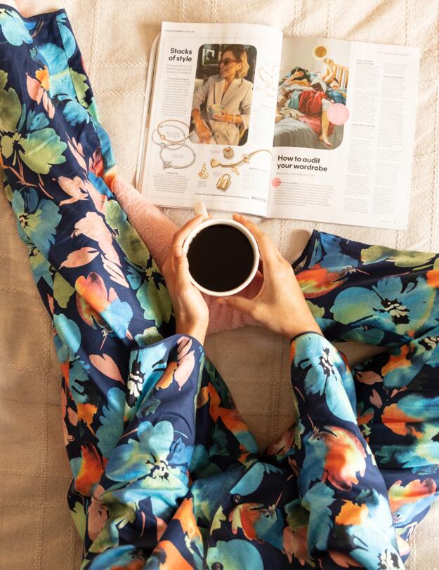 Cyberjammies Bea Pyjama Bottoms Blue Floral