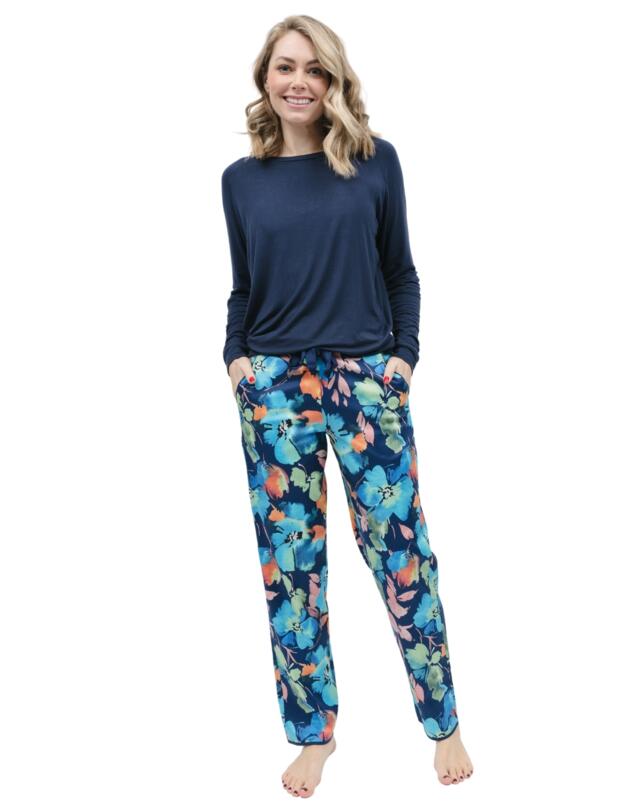 Cyberjammies Bea Pyjama Bottoms Blue Floral