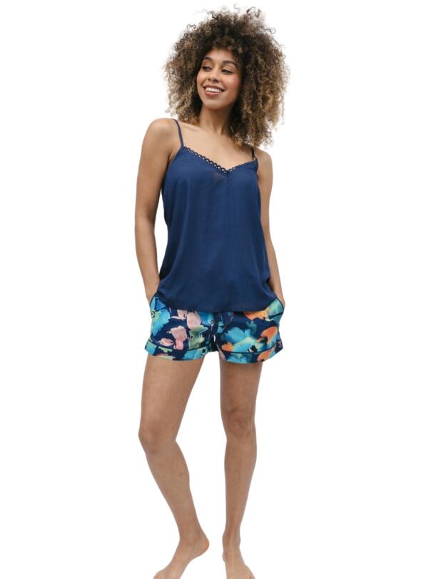 Cyberjammies Bea Pyjama Shorts Blue Floral