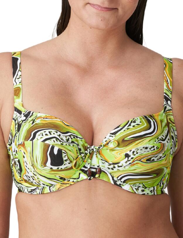 Prima Donna Jaguarau Full Cup Bikini Top Lime Swirl