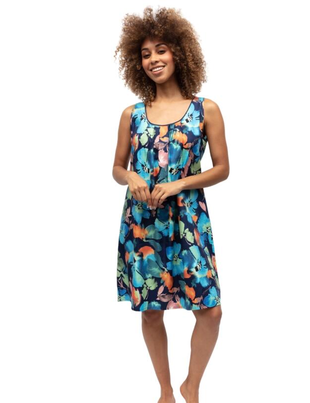 Cyberjammies Bea Short Nightdress Blue Floral