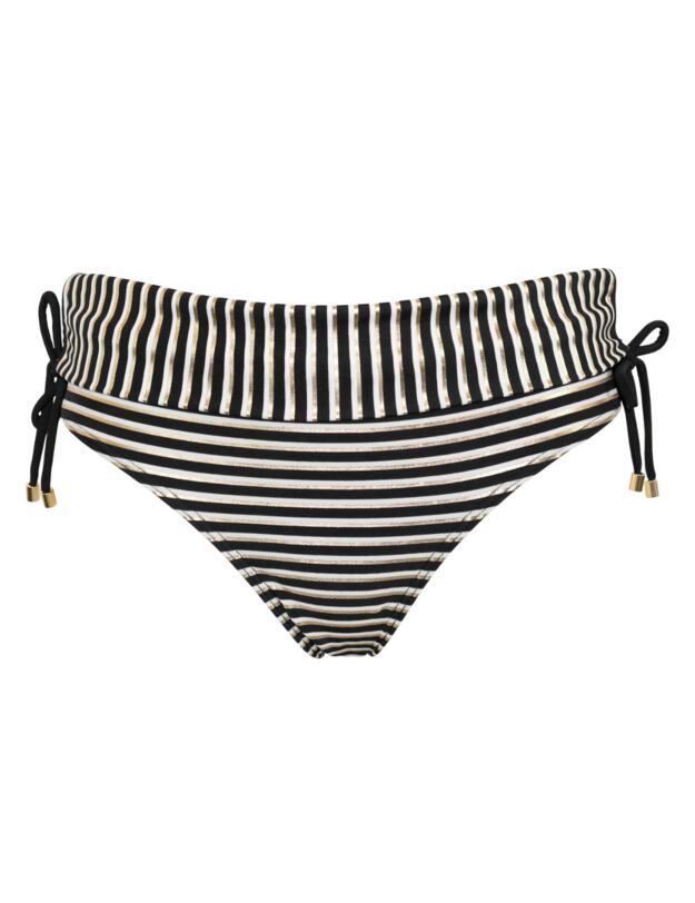 Pour Moi Radiance Foldover Bikini Brief Black/White/Gold