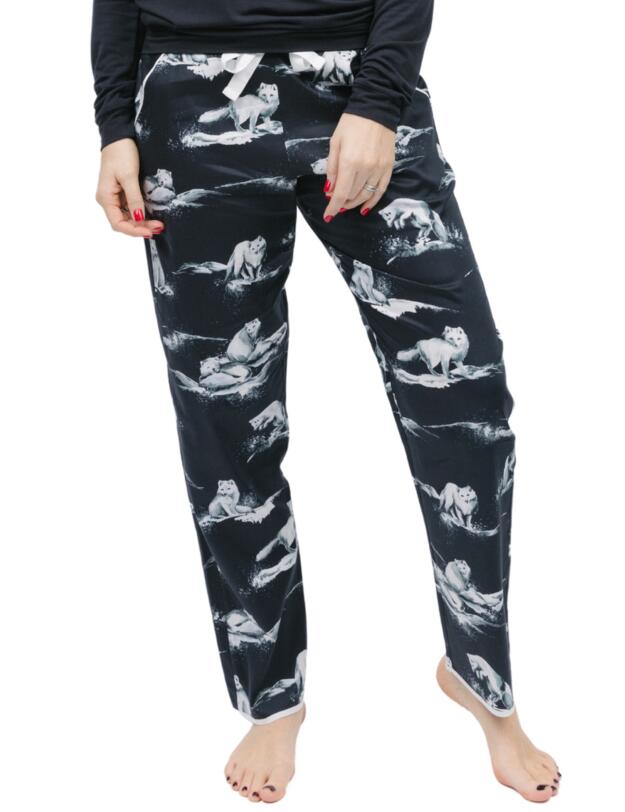Cyberjammies Atlas Pyjama Pants Charcoal Arctic Fox Print