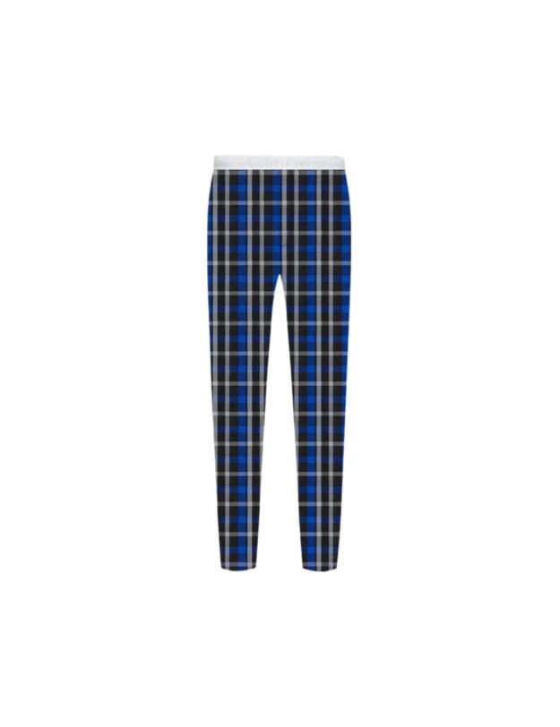 Calvin Klein Modern Structure Long Pyjama Set Blue Top/Structure Field Bottom
