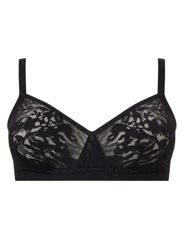 Calvin Klein Ultra-Soft Lace Bralette Bra Black 