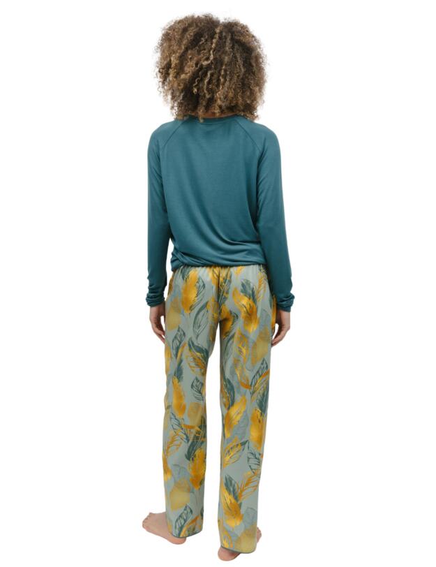 Cyberjammies Hannah Pyjama Pants Sage Green Leaf Print