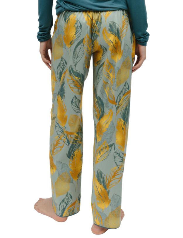 Cyberjammies Hannah Pyjama Pants Sage Green Leaf Print
