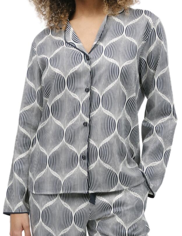 Cyberjammies Nicole Pyjama Top Cream Geo Print