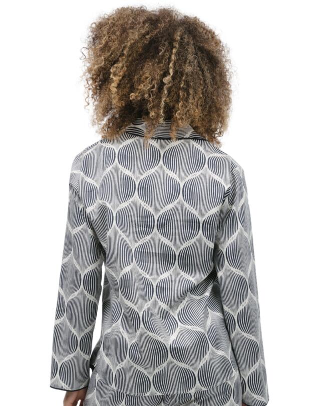 Cyberjammies Nicole Pyjama Top Cream Geo Print