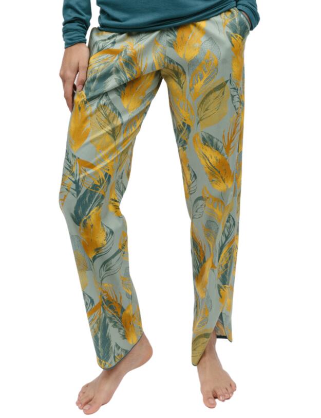 Cyberjammies Hannah Pyjama Pants Sage Green Leaf Print