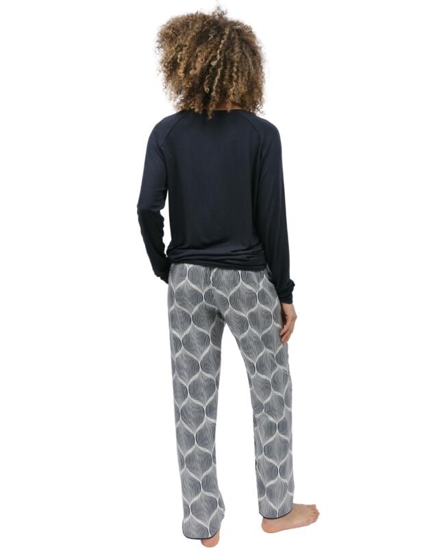 Cyberjammies Nicole Pyjama Bottoms Cream Geo Print