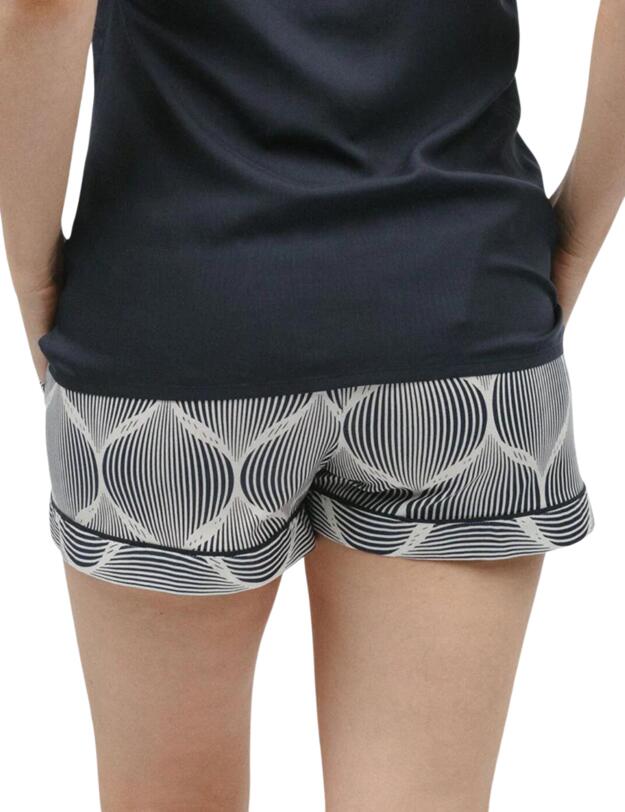 Cyberjammies Nicole Pyjama Shorts Cream Geo Print