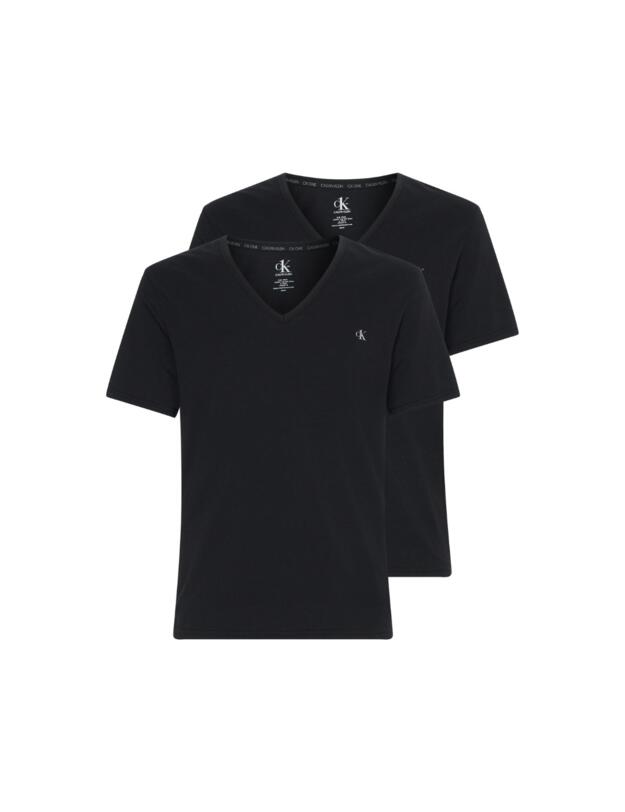 Calvin Klein Mens CK One V Neck T-Shirt 2 Pack Black 