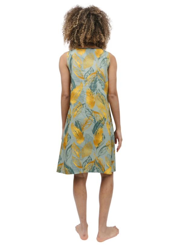 Cyberjammies Hannah Chemise Sage Green Leaf Print