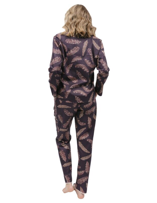 Cyberjammies Lana Pyjama Top Brown Feather