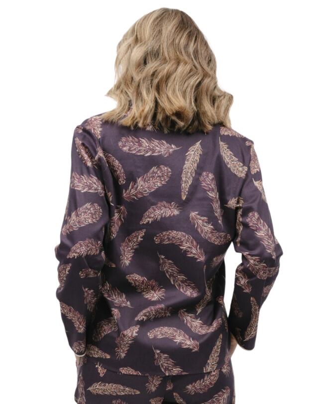 Cyberjammies Lana Pyjama Top Brown Feather