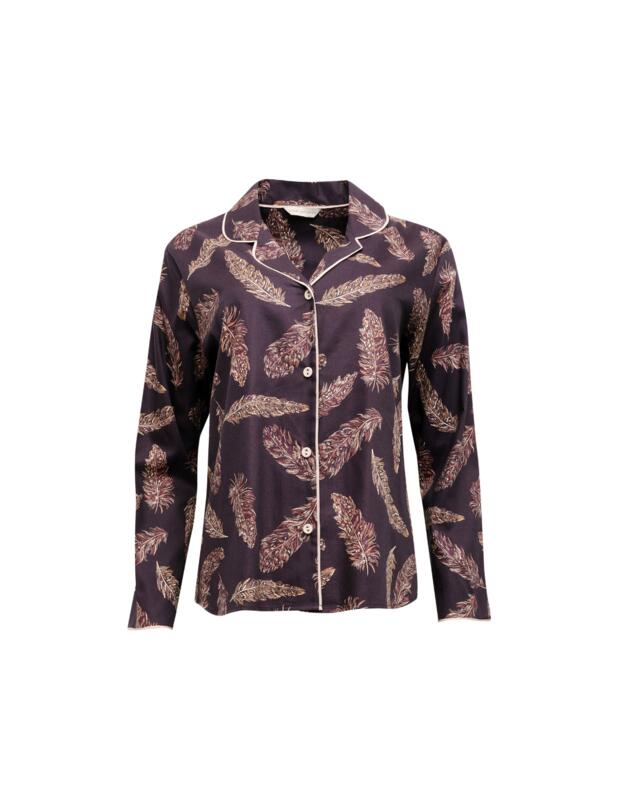 Cyberjammies Lana Pyjama Top Brown Feather