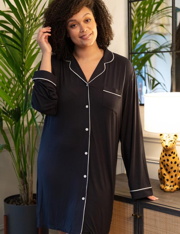 Cyberjammies Nicole Nightshirt Charcoal