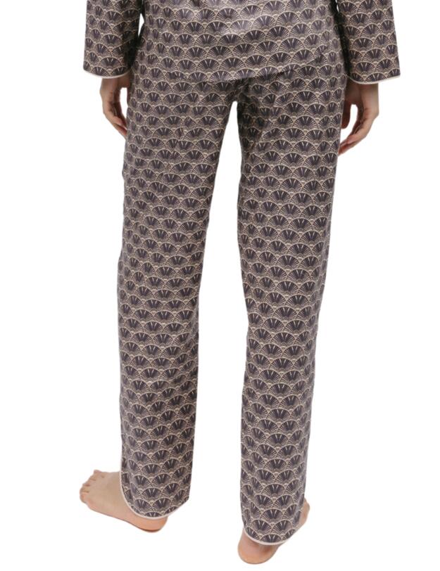 Cyberjammies Lana Pyjama Pants Brown Geo Print 