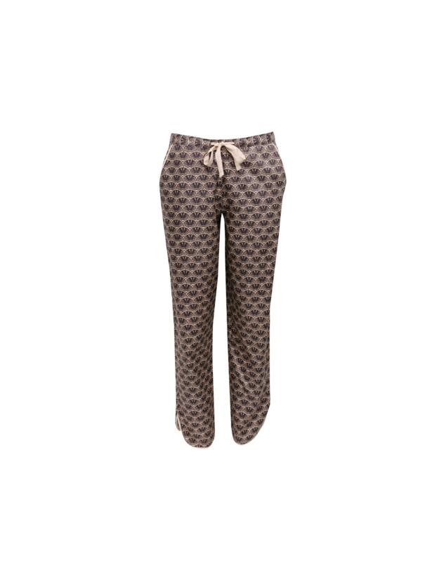 Cyberjammies Lana Pyjama Pants Brown Geo Print 