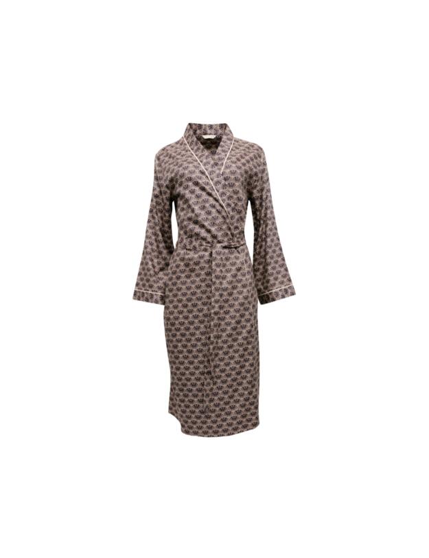  Cyberjammies Lana Long Dressing Gown  Brown Geo Print 