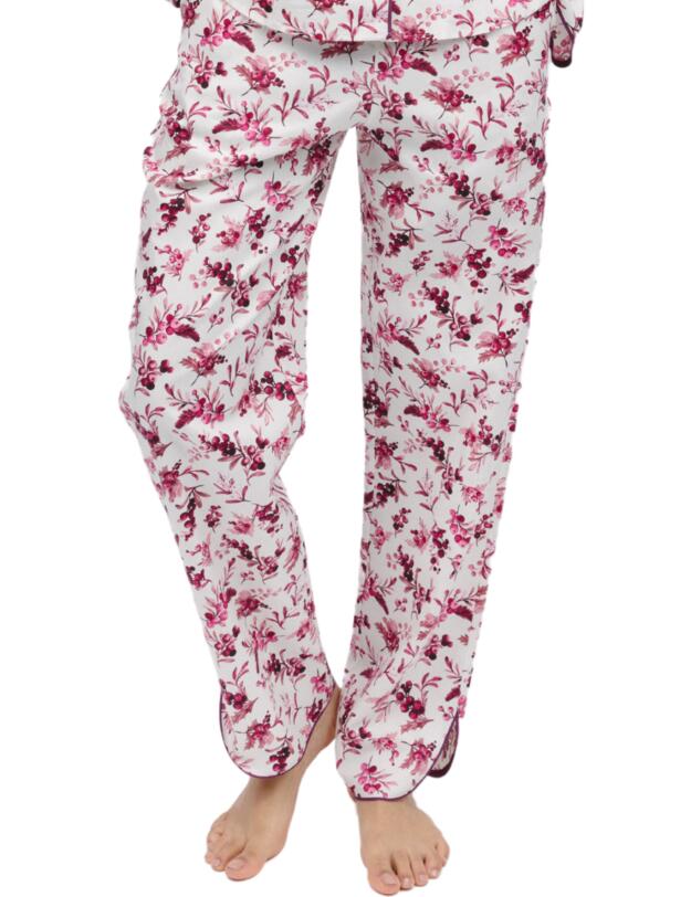 Cyberjammies Eve Pyjama Pants Cream Berry Print 