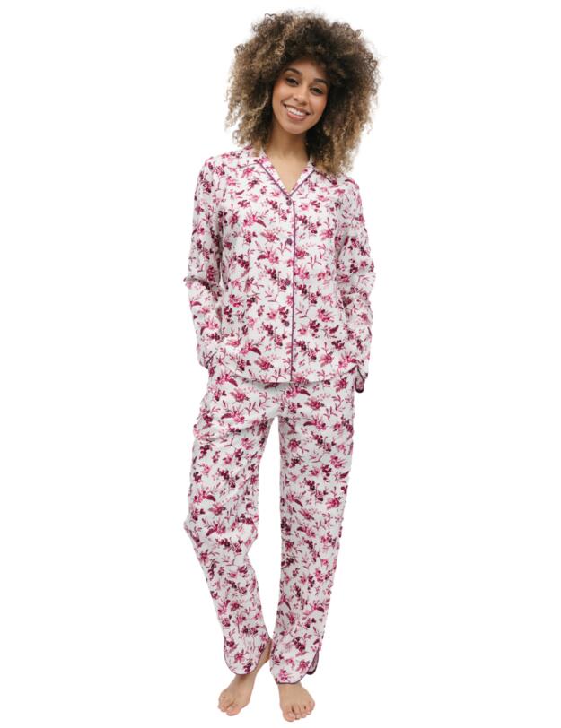 Cyberjammies Eve Pyjama Pants Cream Berry Print 