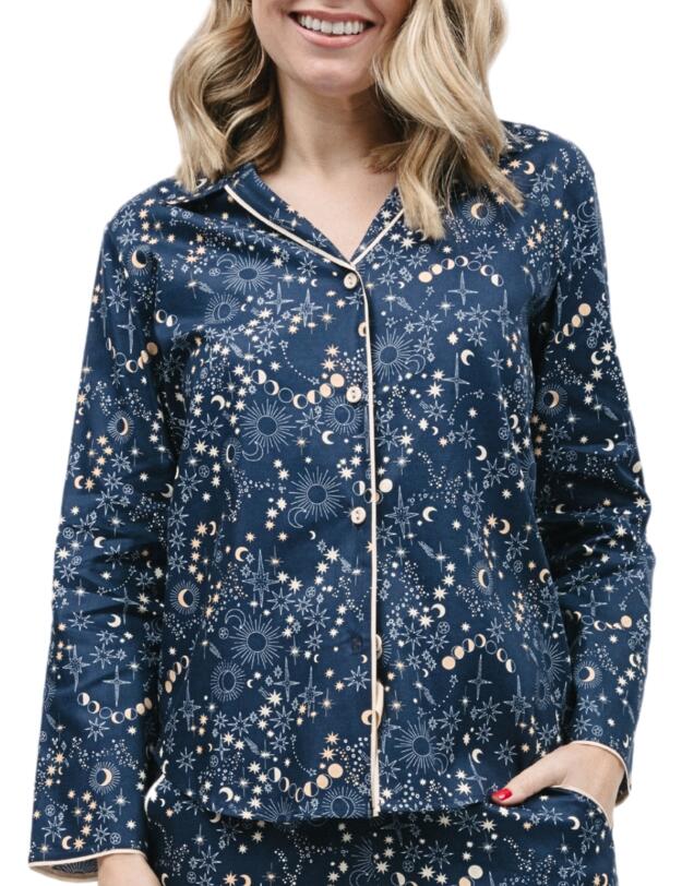 Cyberjammies Cosmo Pyjama Top Navy Celestial Print