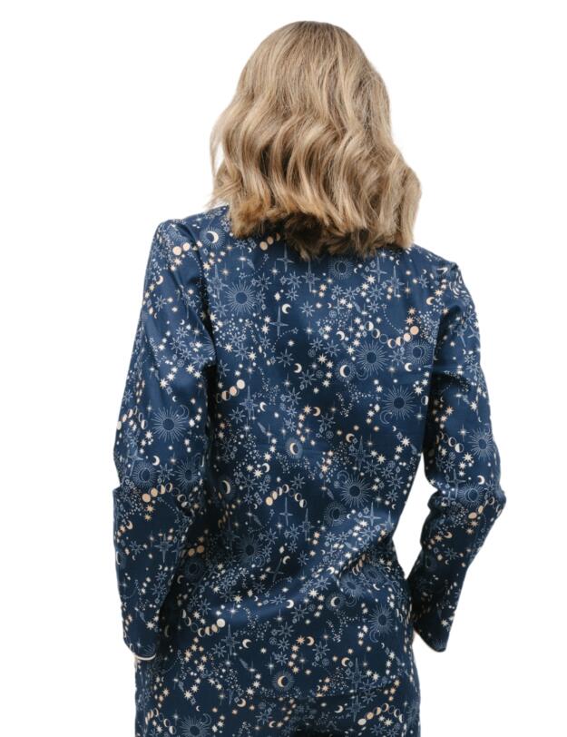 Cyberjammies Cosmo Pyjama Top Navy Celestial Print