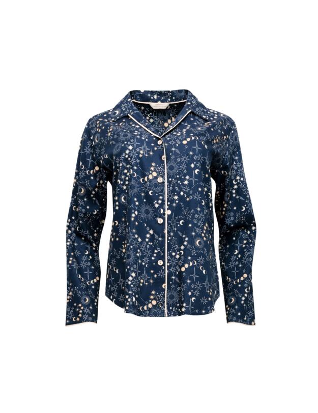 Cyberjammies Cosmo Pyjama Top Navy Celestial Print