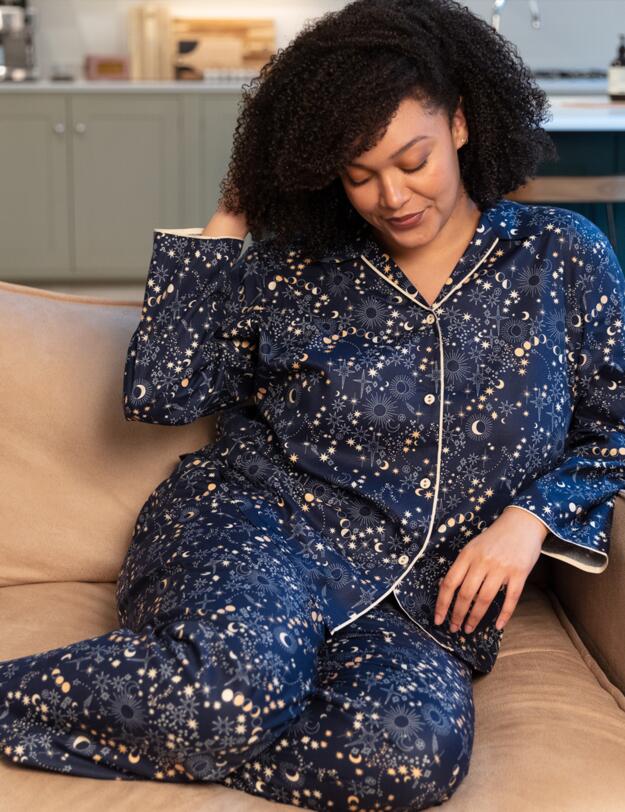 Cyberjammies Cosmo Pyjama Bottoms Navy Celestial Print
