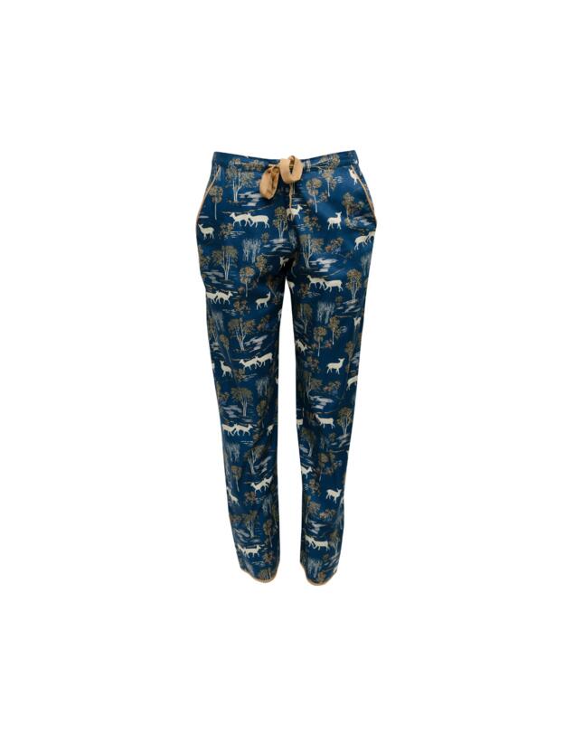 Cyberjammies Fawn Pyjama Pants Blue Woodland Print