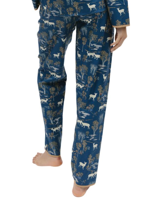 Cyberjammies Fawn Pyjama Pants Blue Woodland Print