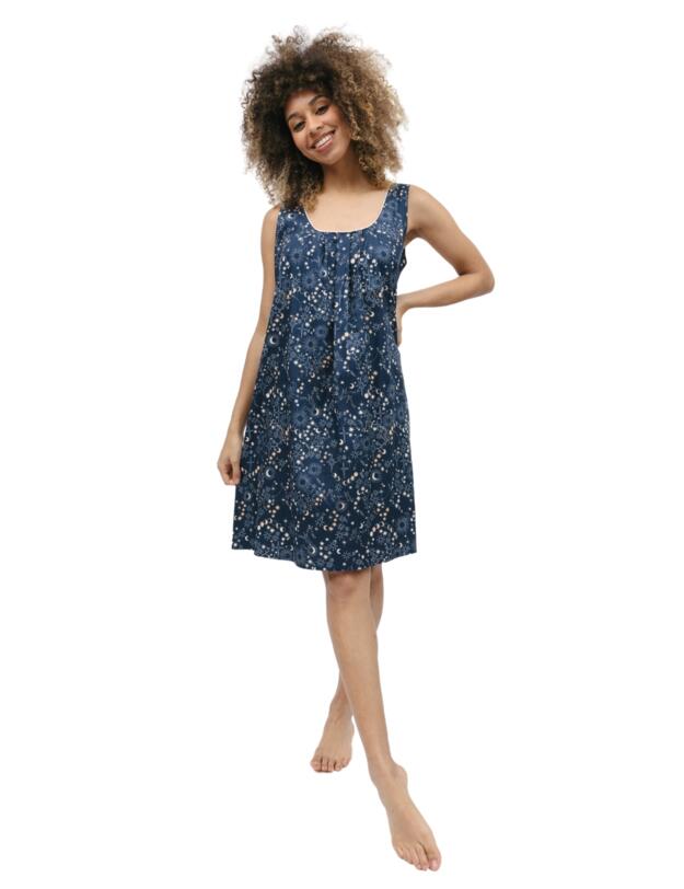 Cyberjammies Cosmo Short Nightdress Navy Celestial Print