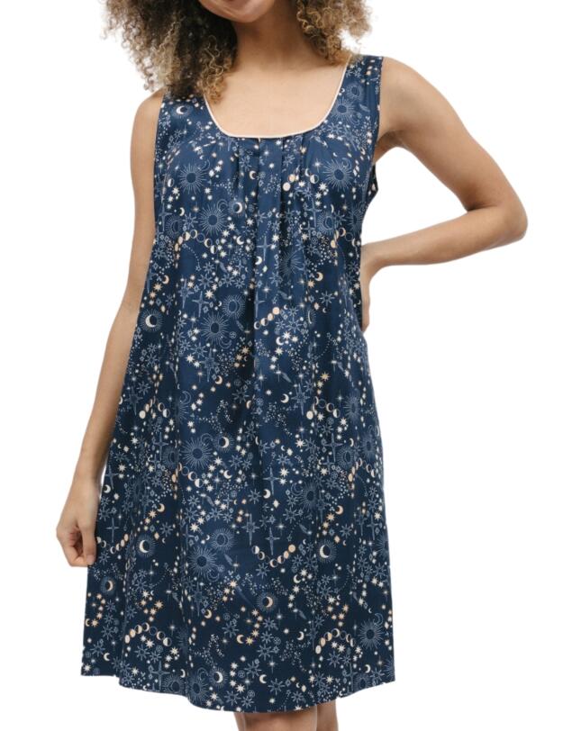 Cyberjammies Cosmo Short Nightdress Navy Celestial Print