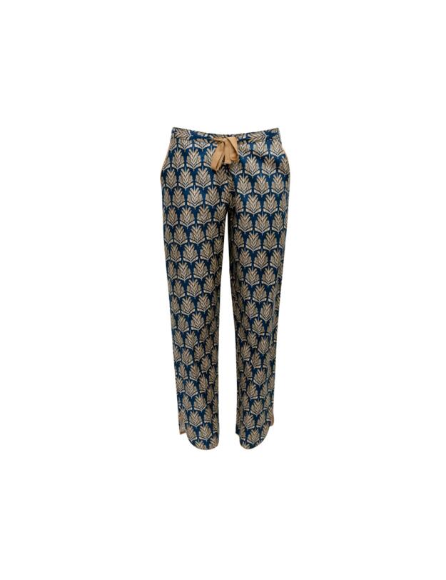 Cyberjammies Fawn Pyjama Pants  Blue Pinecone Geo Print
