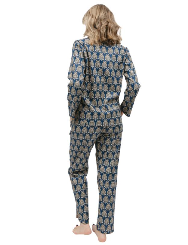 Cyberjammies Fawn Pyjama Pants  Blue Pinecone Geo Print
