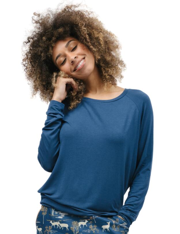 Cyberjammies Fawn Jersey Pyjama Top Blue 