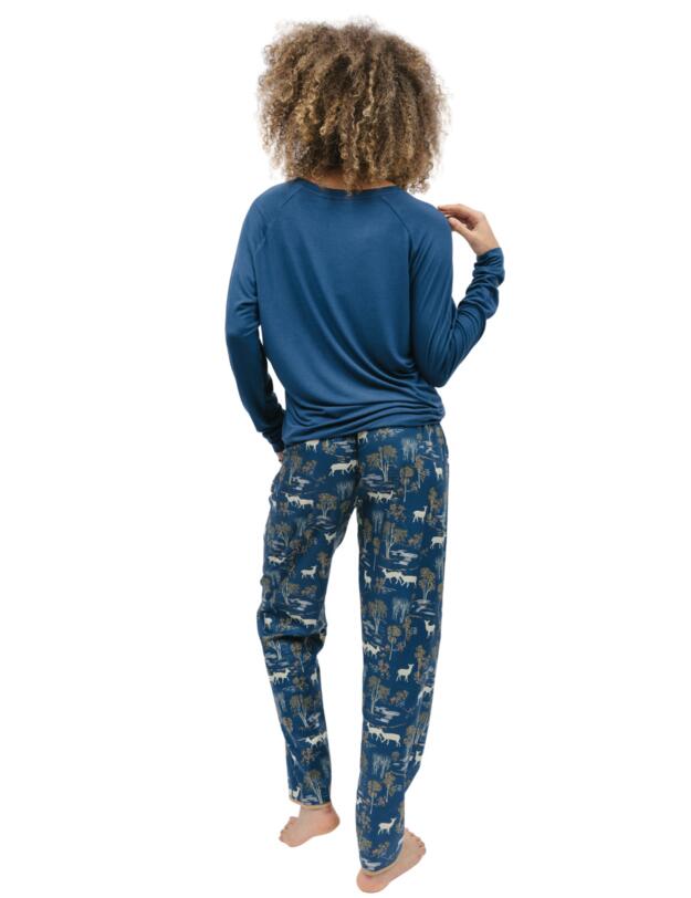 Cyberjammies Fawn Jersey Pyjama Top Blue 