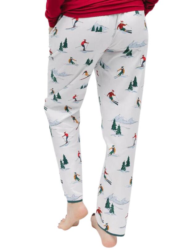 Cyberjammies Whistler Pyjama Bottoms White Ski Print